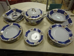 Zsolnay porcelán Marie Antoinette mintájú étkészlet, 24 darabos.  Jókai