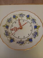 Hollóházi, szedres falióra (19 cm)