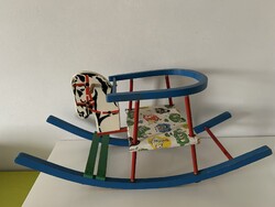 Retró fa hintaló beülővel / biztonsági korláttal (Vintage 1960-70-es évek)