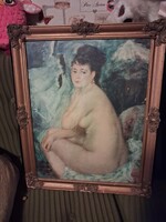 Auguste Renoir francia impresszionista festő Ülő női akt (más címeken: Női akt, Anna torzója vagy Nő