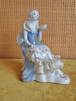 Retro Stipo Dorohoi csipkeruhás porcelán hölgy figura A155
