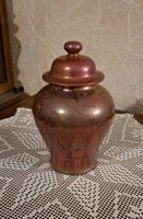 Zsolnay extra márvány eozin mázas fedeles váza! 19cm!