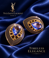 Yves Saint Laurent (YSL)gyönyörű ,vintage  klipszes fülbevaló!