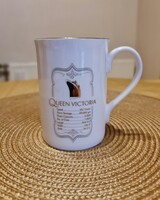 Cunard Queen Victoria fine bone china porcelán bögre, aranyszegéllyel