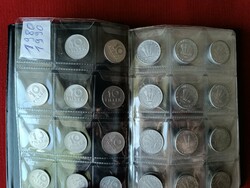 120 db retro magyar fillér 1980 - 89 gyűjtemény 10-20-50 filléresek érmetartó albumban egyben