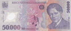 50.000   Lei  2001   Románia A képen látható Állapotban