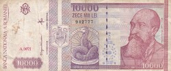 10.000   Lei  1994   Románia A képen látható Állapotban