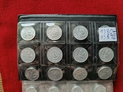 Komplett Kádár-korszak 1980-89 filléres érmegyűjtemény albumban – 120 db érme egyben eladó