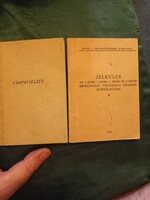Honvédségi vintage kis könyvek