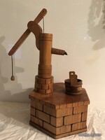 ITALTARTÓ - KÚT - FARAGOTT - FA - 1 l - 36 x 20 x 18 cm - KÉZMŰVES - OSZTRÁK