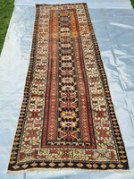 Régi KAUKÁZUSI futószőnyeg, 258x94-106 cm