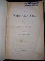 1871, Quinet: A francia forradalom története, két kötetben, ritka!