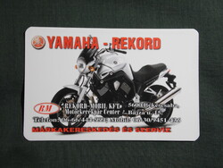 Kártyanaptár,Yamaha motorkerékpár kereskedés,Békéscsaba,2002   (8)
