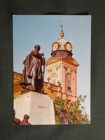 Képeslap,Debrecen,Kossuth Lajos szobor,Ref. nagytemplom látkép,részlet, 1968-