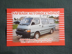 Kártyanaptár,Náfrádi Autókölcsönző,Békéscsaba,Toyota HiAce mikrobusz,2003   (8)