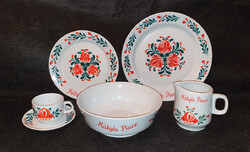 Mátyás Pince - Alföldi porcelán, 6db-os szett, szép állapotban!!!