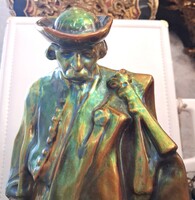 Nyáját Terelő Juhász - kisplasztika,  Tervező: Beszédes János László 1874-1922