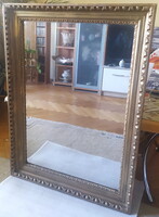ANTIK ÖKÖRSZEMES BIEDERMEIER FALITÜKÖR, eredeti tükörrel 98X72 cm!