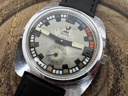 Vintage JAZ 2002 francia mechanikus karóra – 36 mm – FE 233-68 – 17 köves – 1960/70-es évek