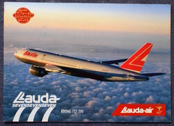 Lauda Air Boeing 777-200  repülő   - fotó képeslap