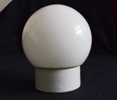 Fali lámpa retro gömb búra , porcelán lámpatest , 18 x 15 cm