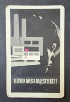 Mentő autó baleset kártyanaptár 1968