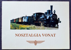 Nosztalgia vonat  , gőzmozdony  - MÁV képeslap