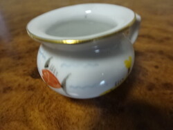 Aquincumi porcelán figura, bili hal mitával, Balatoni emlék, magassága 3 cm.  Jókai