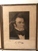 KÉP - SCHUBERT - 1890 - 1920 év - 30 x 23 cm - " RÓKAFOLTOS PAPÍR"  - BÉCSI SZALONBÓL