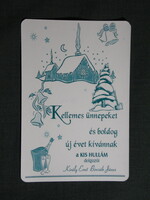 Kártyanaptár,Király Ernő,Bircsák János,Kis hullám söröző,Barcs, 2004   (8)