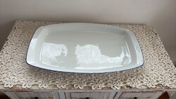 Alföldi porcelán = fehér -kék szegélyes pecsenyés tál kb 38 cm