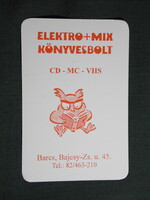 Kártyanaptár,Elektro Mix könyvesbolt,Barcs,grafikai,bagoly, 2005   (8)