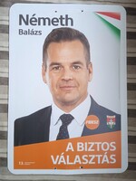 Választási plakát 2026 Fidesz Németh Balázs 99 x 69 cm-es szép állapotban