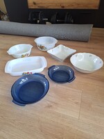 5 darabos tűzálló tál készlet (Pyrex, Arcopal, Nadir Figueiredo) +2 kináló tál ajándék