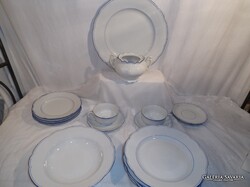 M. Z. - ANTIK - 18 darab - ÉTKÉSZLET - PORCELÁN - HIBÁTLAN