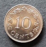 Málta  nagy méretű 10 cent 1972 (XE2)