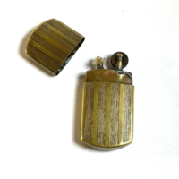 Vintage Gas Lighter with Striped Pattern