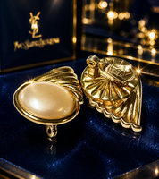 Yves Saint Laurent gyönyörű nagy méretű vintage fülbevaló!
