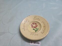 T3598 1956 Ifjúsági talákozó Tata falitányér  ﻿a képeken látható állapotban