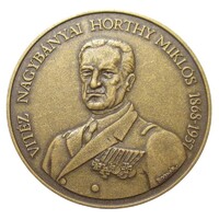 Magyarország,Bognár György: Horthy Miklós újratemetésére 1993 UNC bronz 31.18g42.5mm