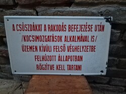 Antik zománc tábla régi zománcos táblák loft industrial fali dekoráció