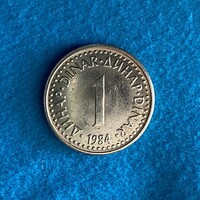Jugoszlávia - Yugoslavia - 1 dinar - 1984 coin