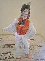 Herendi porcelán figura – Táncoló juhász (Betyár / Paraszt), hibátlan