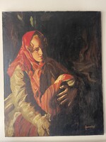 Garamvölgyi Béla (1963-2026): Anya és gyermeke (Anders Zorn tanulmány) – olaj, vászon