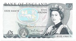 5 font pound pounds 1980-87 Anglia D.H.F. Somerset Erzsébet királynő 2.