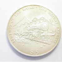 Libéria,5 dollars 2000 - Orient Express UNC nikkel