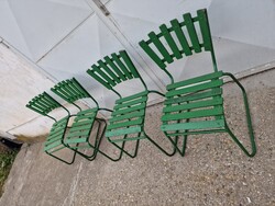 Retro vendéglátos székek régi rakásolható éttermi szék régi kerti szék szánkotalpas székek