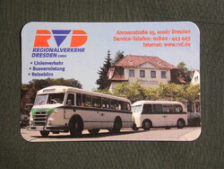 Kártyanaptár,Németország,Drezda,autószerviz,IFA H6B pótkocsis autóbusz,2002   (8)