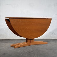 Összecsukható retro teak étkezőasztal századközepi mid-century asztal