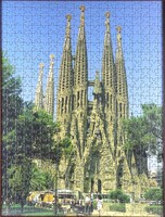 2B030 Sagrada Familia Barcelona - keretezett kirakó puzzle kép